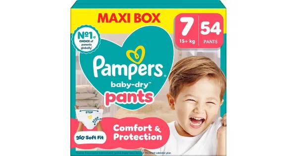 Pampers Baby Dry püksmähkmed S7, 15+ kg, 54 tk