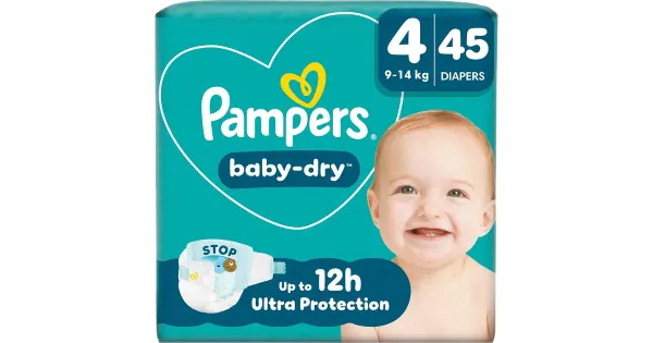 Pampers Baby Dry teipmähkmed S4, 9-14 kg, 45 tk