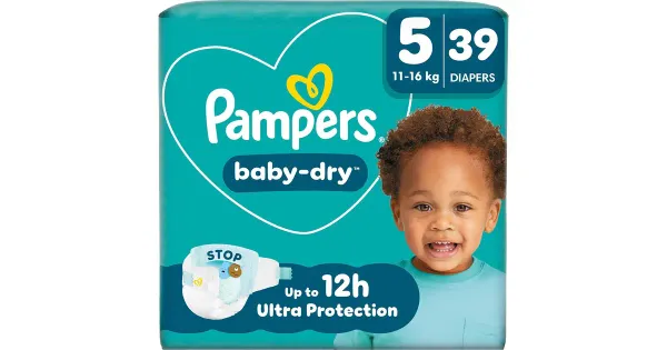 Pampers Baby Dry teipmähkmed S5, 11-16 kg, 39 tk