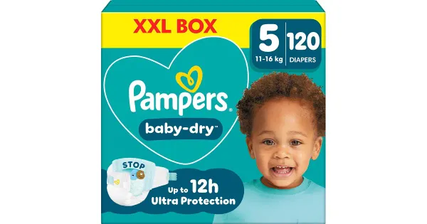 Pampers Baby Dry teipmähkmed S5, 11-16kg, 120 tk