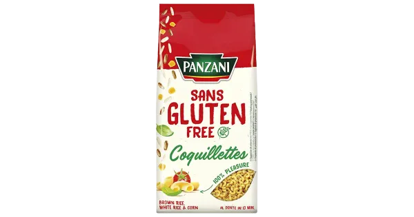 Pasta PANZANI, Coquillette, gluteenivaba, riisi- ja maisijahust, 400g