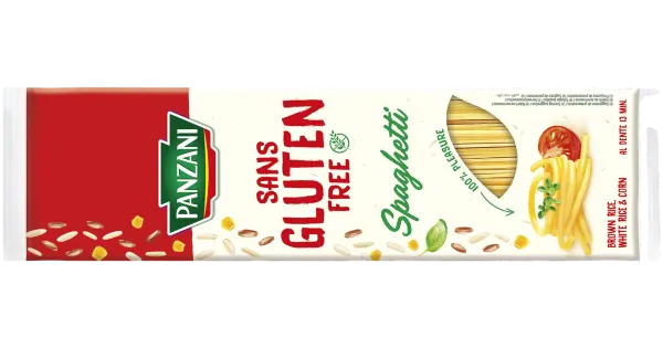 Pasta PANZANI, Spagetid, gluteenivaba, riisi- ? maisijahust, 500g