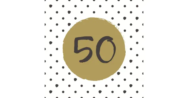 Paper Design salvrätik 50.sünnipäev 33cm 20tk