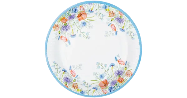 Papptaldrikud Smile 18cm Suvelilled 10tk