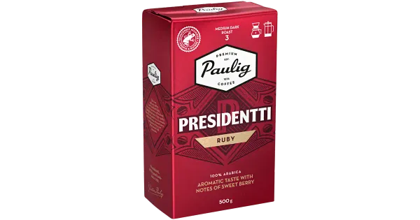 Paulig Presidentti Ruby jahvatud kohv 500g