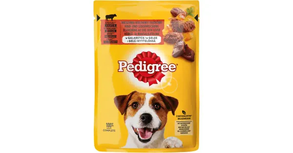 PEDIGREE koeraeine täiskasvanud koertele loomalihaga tarrendis, 100 g