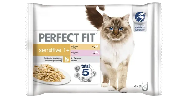 PERFECT FIT Einevalik kassidele, 4-pakk, Sensitive 4x85g