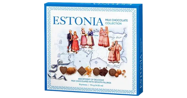 Pergale piimašokolaadi assortii Estonia, 114g
