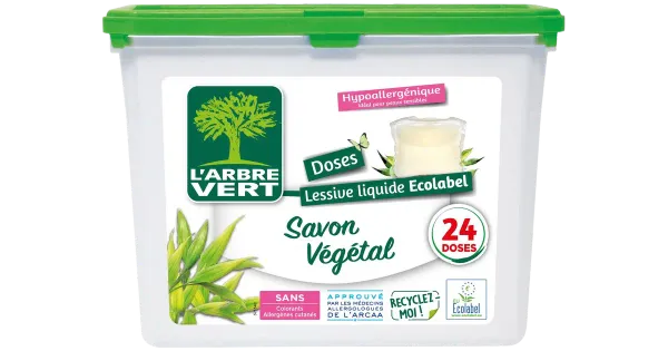 Pesugeel-kapslid Larbre Vert taimse seebiga 24tk