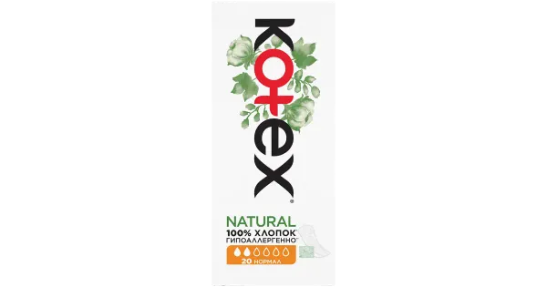 Pesukaitse Kotex Natural Normal 20tk