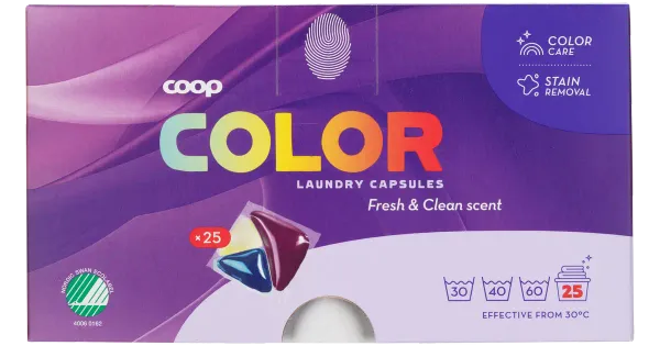 Pesukapslid Coop Color 25tk
