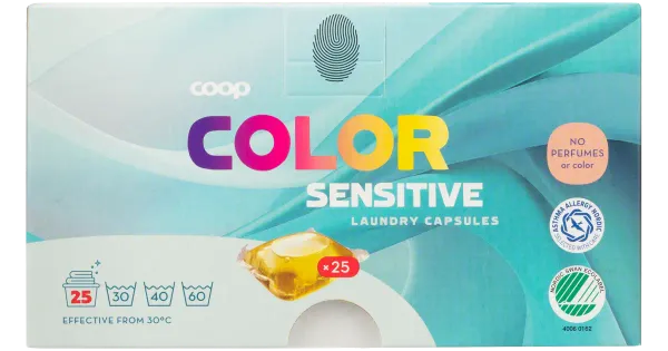 Pesukapslid Coop Color Sensitive 25tk