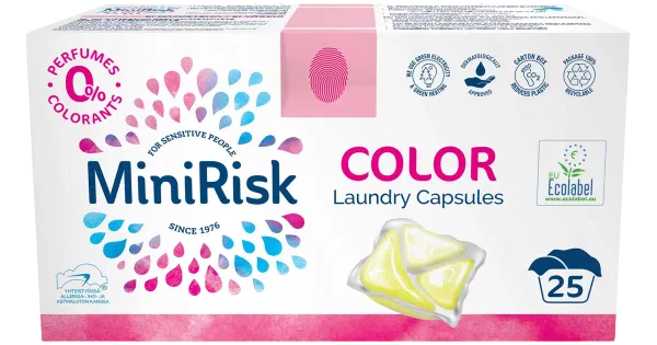Pesukapslid Mini Risk Color lõhnatu 25tk