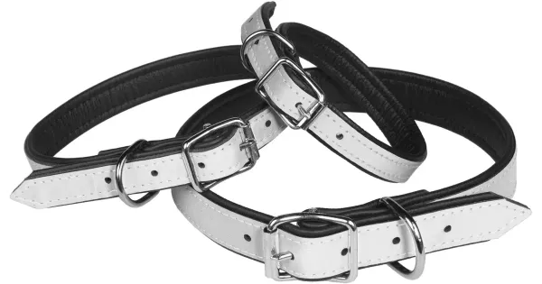 Pet First must nahast kaelarihm voodri ja helkuriga, 18 mm x 50 cm