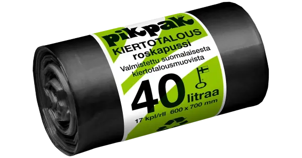 PikPak prügikotid 40l 17tk must