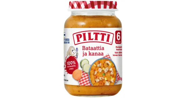 Piltti bataadi ja kanaga lastetoit 190 g, alates 6-elukuust