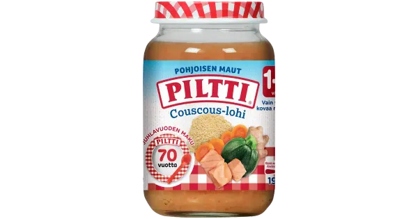Piltti kuskuss lõhega 190g, alates 1-eluaastast