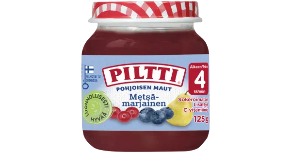 Piltti metsamarja-puuviljapüree lastele 125 g, alates 4-elukuust
