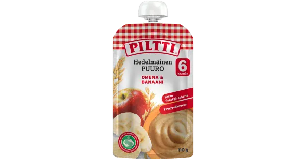 Piltti õuna-banaani puder 110g, alates 6-elukuust