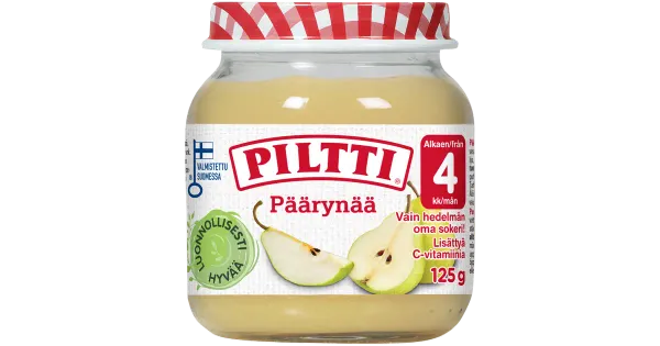 Piltti pirnipüree 125 g, alates 4-elukuust