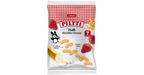 Piltti Puffi maasika ja banaani 7k 28g