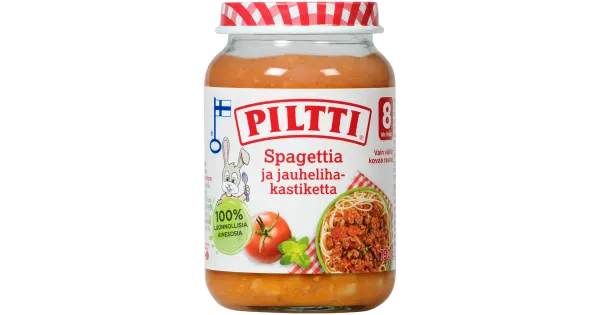 Piltti spaghetti hakklikastega lastele alates 8-elukuust, 190 g