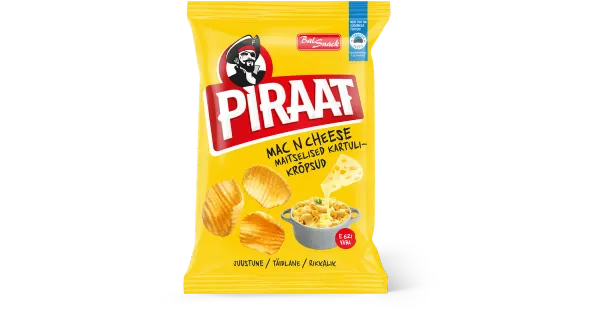 PIRAAT Mac n cheese maitselised kartulikrõpsud 150g