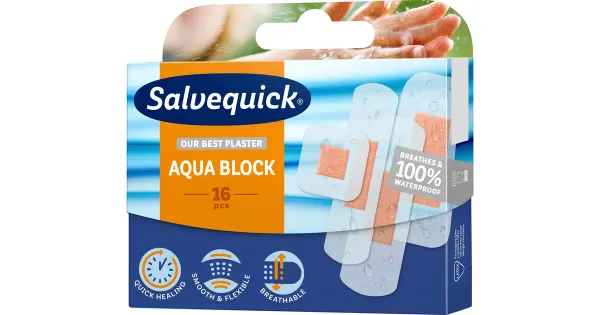 Plaaster Salvequick Aqua Block 16tk