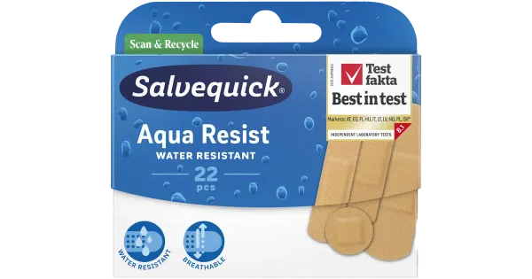 Plaaster Salvequick Aqua Resist 22tk