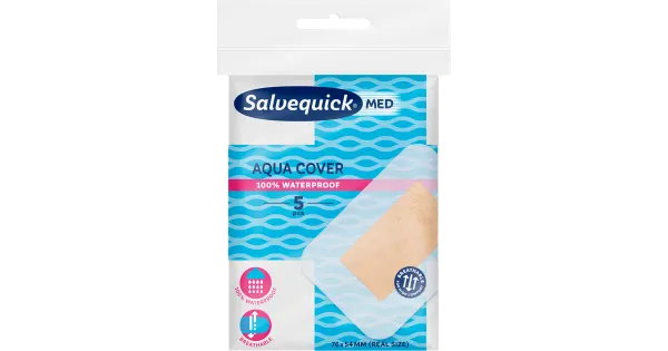 Plaaster Salvequick MED Aqua Cover veekindel 5tk