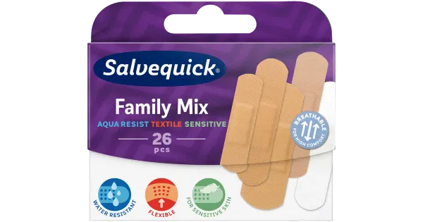 Plaastrid Salvequick Family Mix 26tk