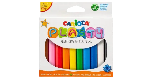 Plastiliin 10 värvi 200 g riputatavas pa