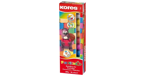 Plastiliin 10 värvi kores, 200 g