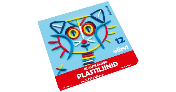 Plastiliin 12 värvi, 240g, klassikaline