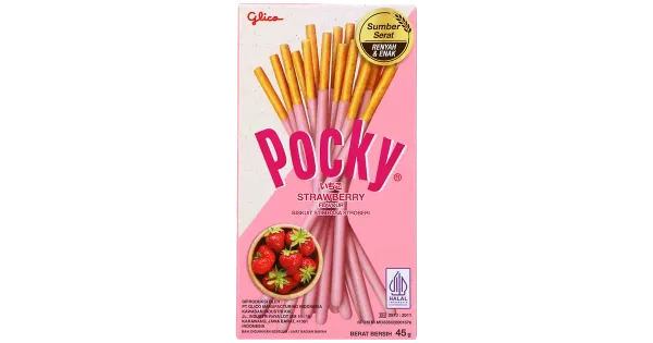 Pocky maasikamaitseline pulgaküpsis, 45 g