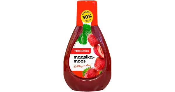 Põltsamaa maasikamoos pudelis 390g