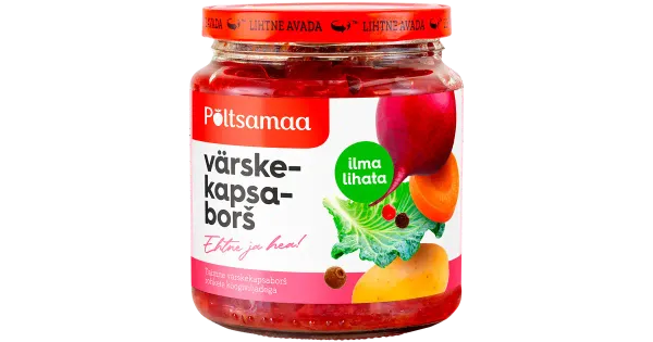 Värskekapsaborš lihata PÕLTSAMAA 530g