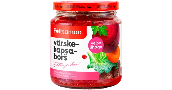 Põltsamaa värskekapsaborš veiselihaga 530 g