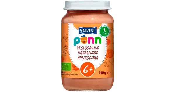Põnn Öko Kaerapuder aprikoosiga, 200 g (6+)