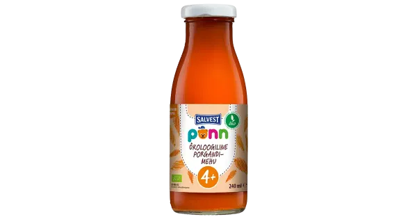 Ökoloogiline porgandimehu PÕNN 240ml 4+, EE-ÖKO-03