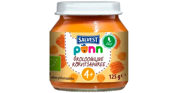 Põnn Ökoloogiline kõrvitsapüree, 125 g