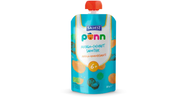 PÕNN Ökoloogiline Mango-kookosesmuuti 110 g 6+ 110g