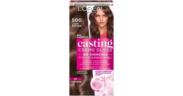 Poolpüsivärv Loreal Casting Cream Gloss 500 Light Brown