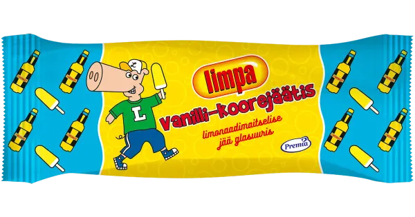 Premia Limpa Vanilli-Koorejäätis limonaadimaitselise jääga 60g/74 ml