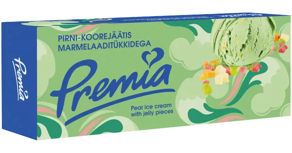 Premia Pirni-Koorejäätis Marmelaaditükkidega 480g/1 l