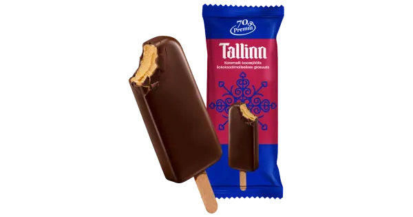 Premia Tallinn Karamelli-Koorejäätis Šokolaadi glasuuris 60 g/100 ml