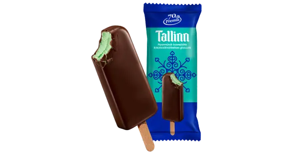 Premia Tallinn Piparmündi-Koorejäätis Šokolaadi glasuuris 60 g/100 ml