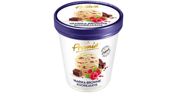 Premia Vaarika-brownie jäätis 500 ml