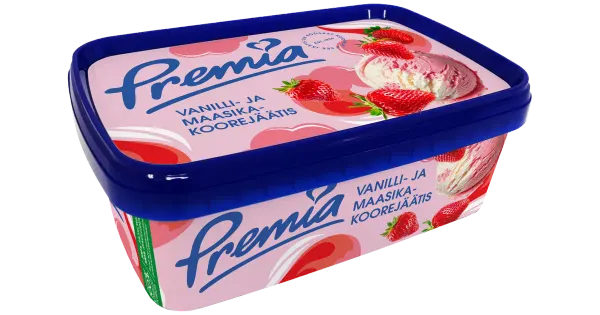 Premia Vanilli- Ja Maasikakoorejäätis 500 G/1 l