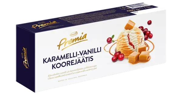 Premia Vanilli-Karamellijäätis Pohlamoosiga 1 l